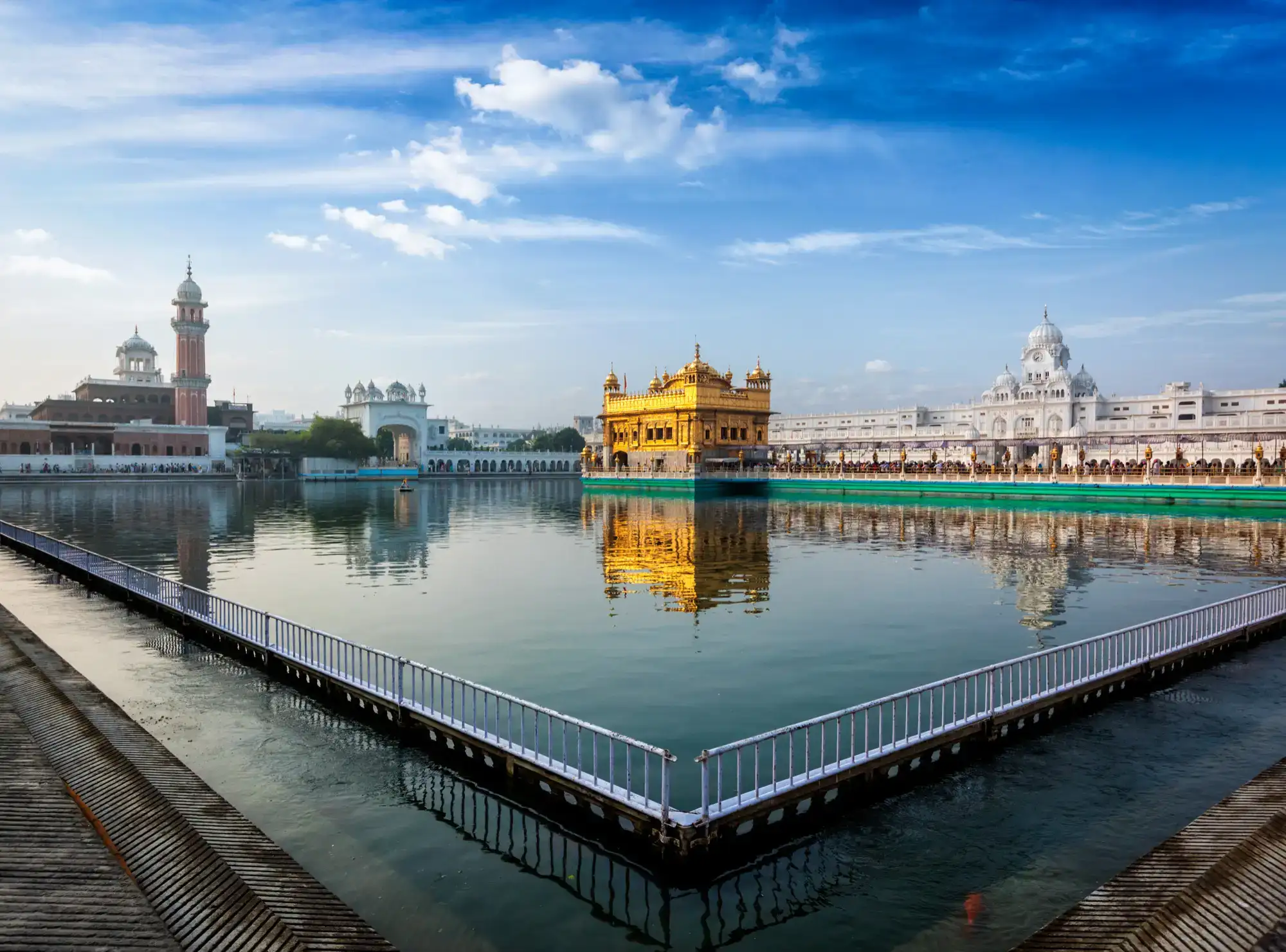 Image of Golden Temple at Amritsar.  Golden temple is must visit while you explore Punjab.